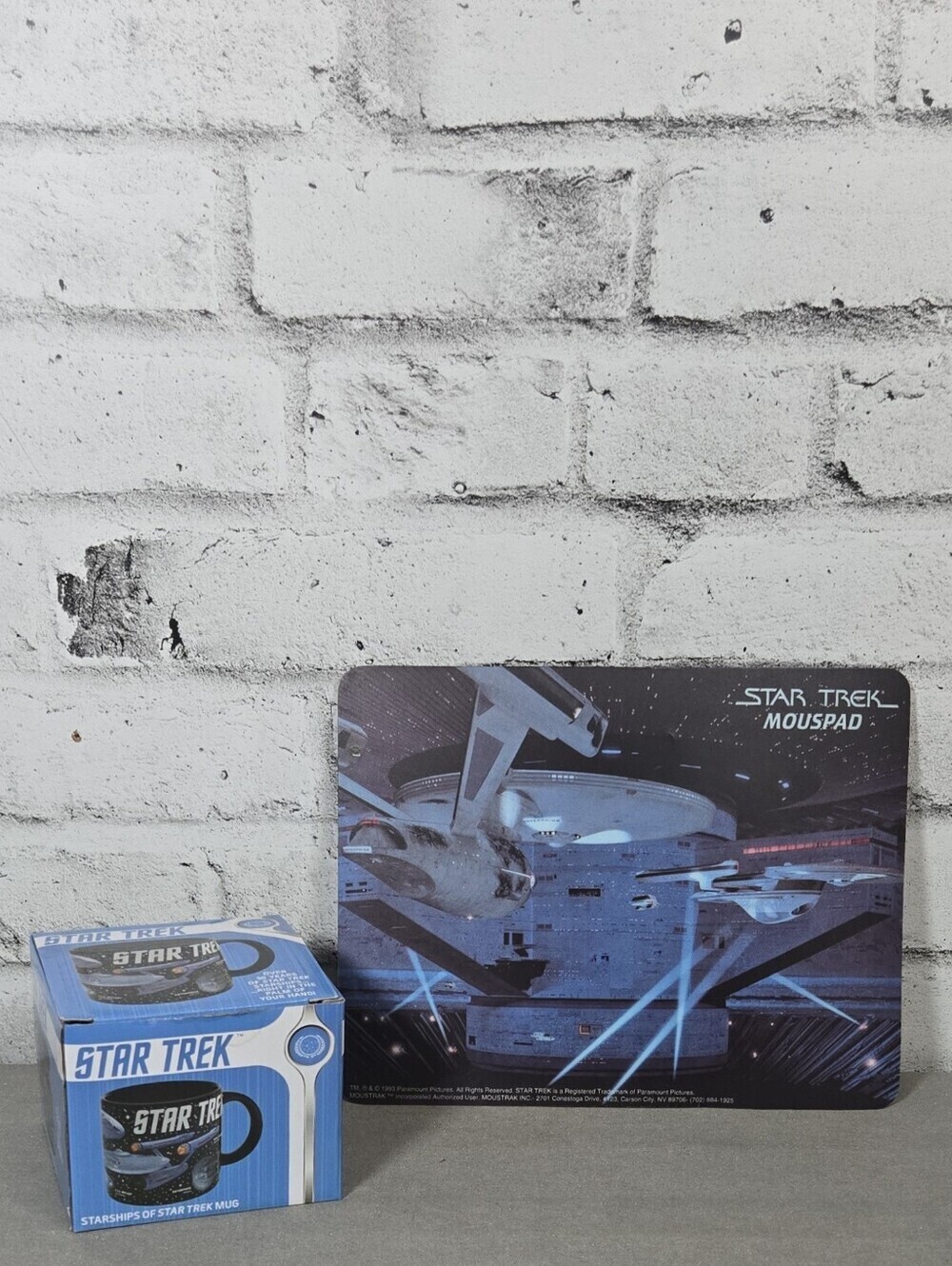 Star Trek Starships Mug and Vintage Mousepad Collectible Bundle